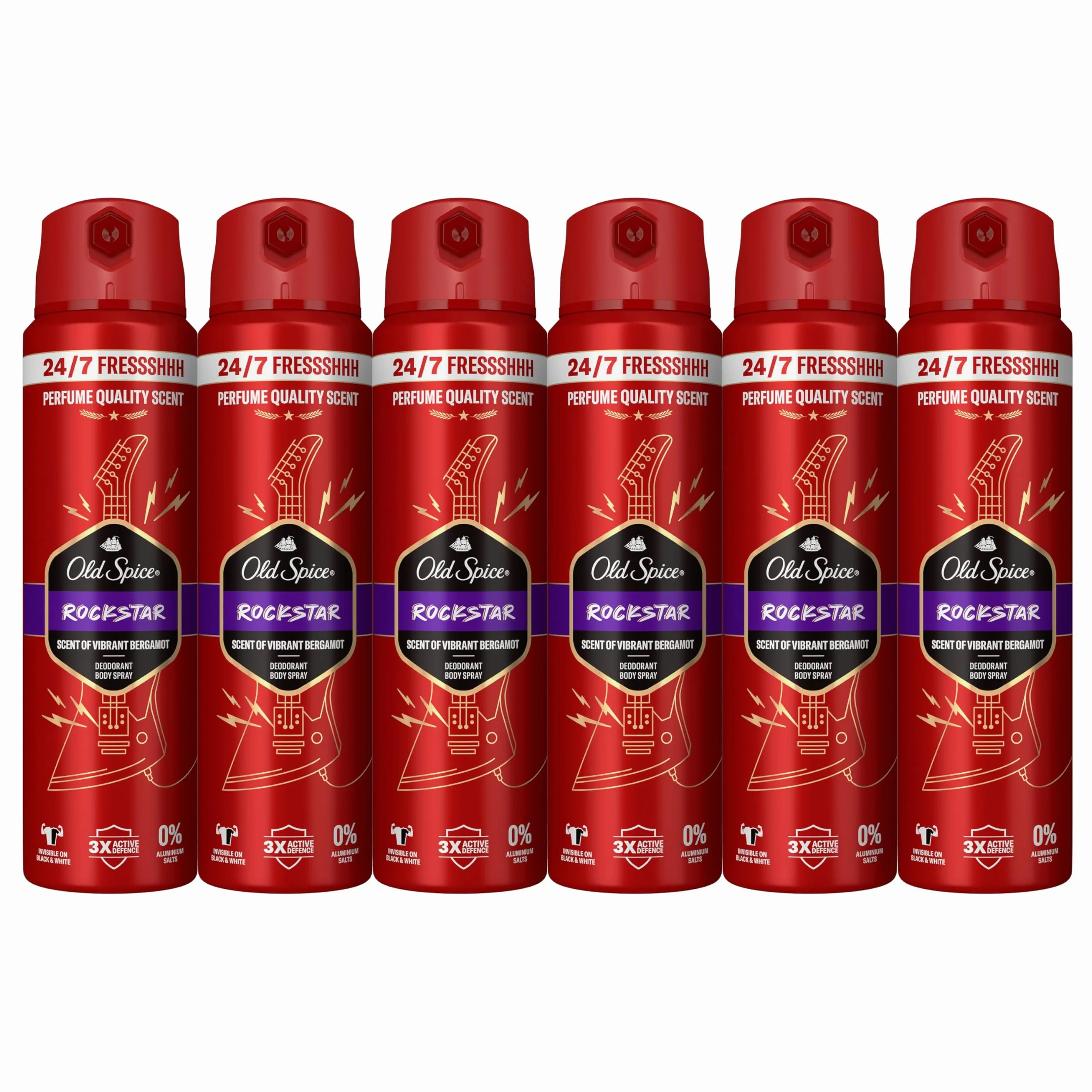 Old Spice Rockstar Desodorante Corporal En Spray 150 ml Fresco 24 Horas Protección Contra El Mal Olor