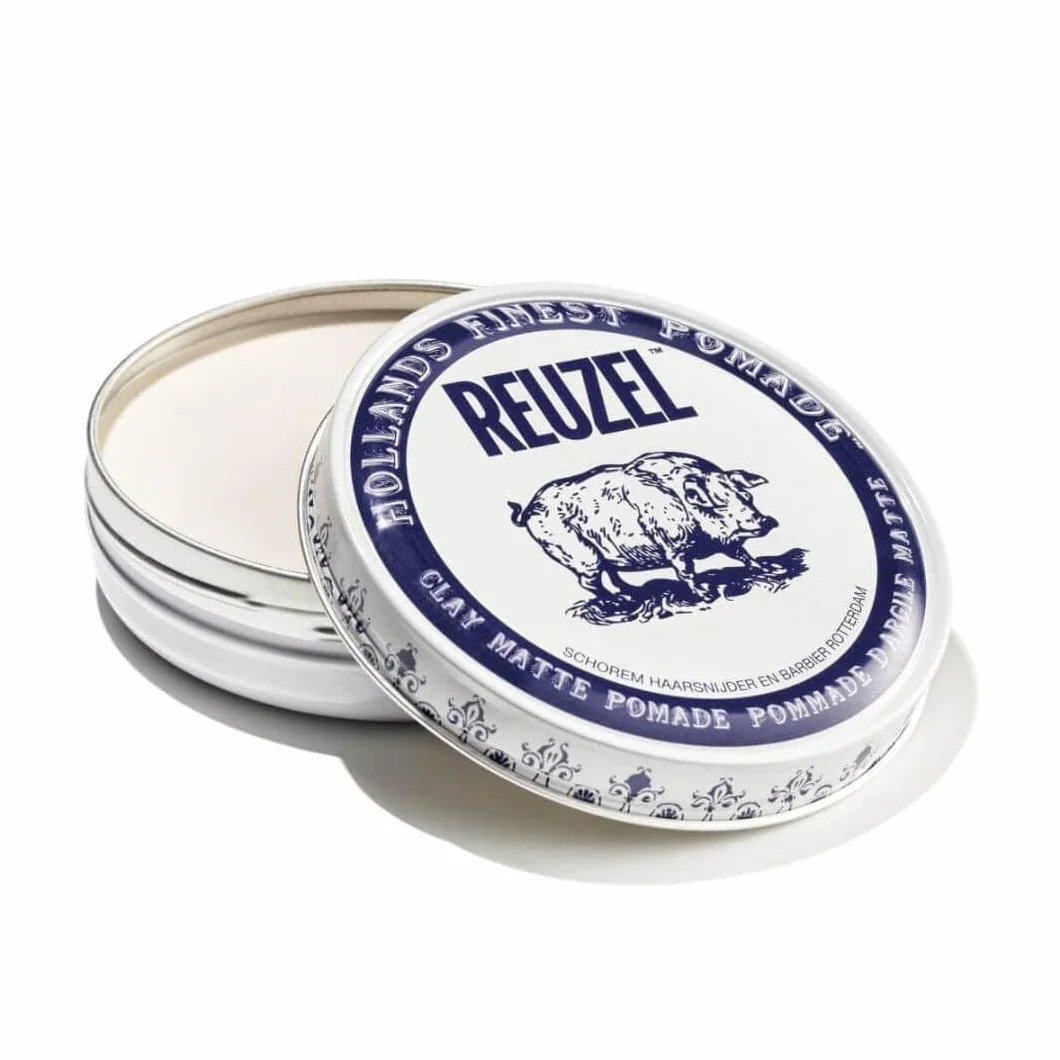 Reuzel Clay Matte Pomade 35g - Cera concentrada para hombres con sujeción natural y orgánica - Producto vegano