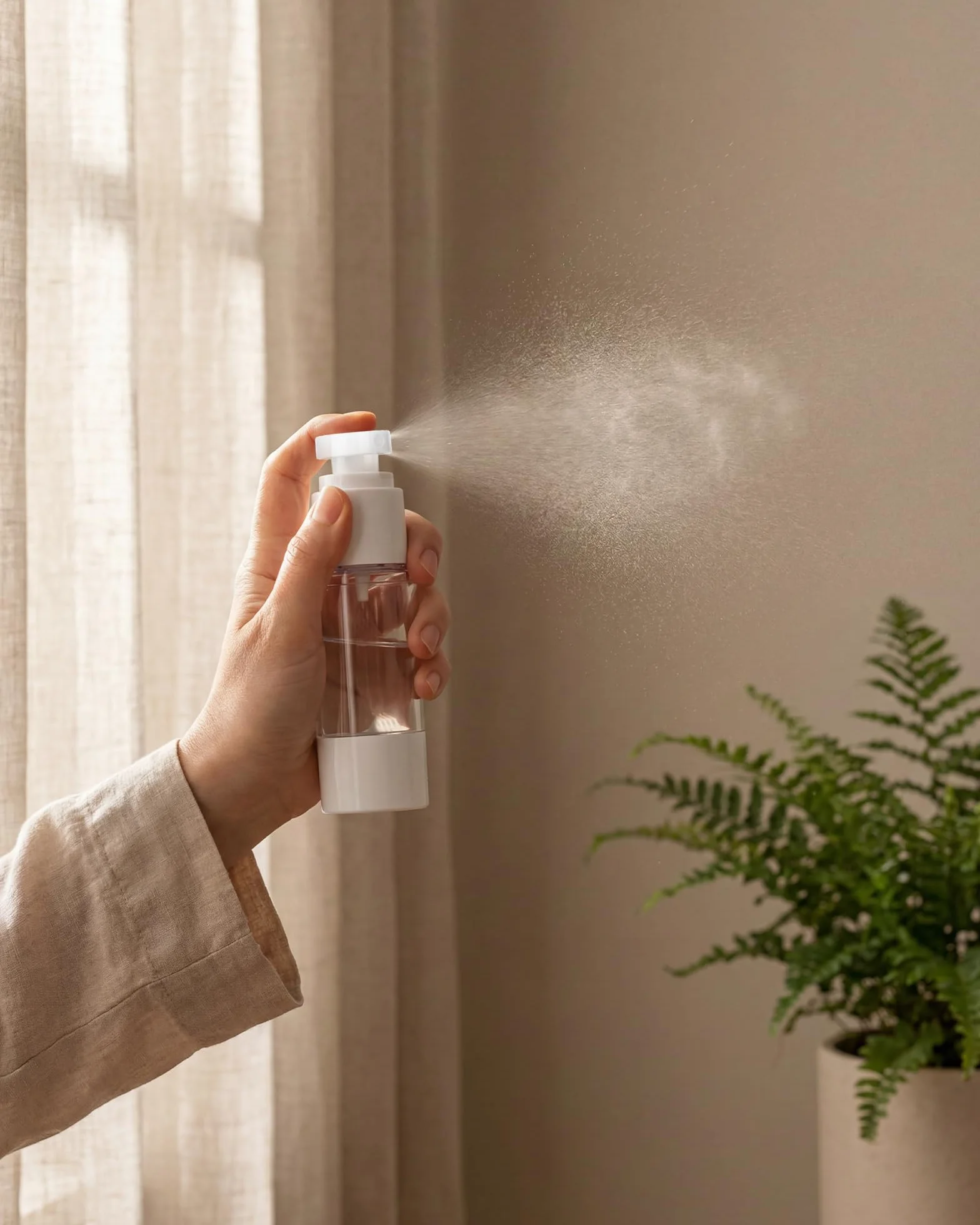 Lammcou bote spray viaje mini 3 uds, botella airless con bomba cosmética antifugas recargable 50ml