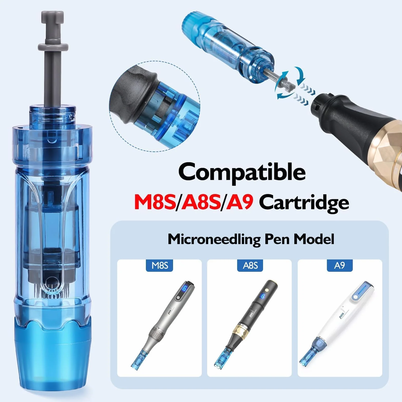 Agujas de Repuesto Dermapen 36 puntas para Microneedling Pen Ultima A11, A9, M8S, A8S, Cartuchos Desechables 10Pcs
