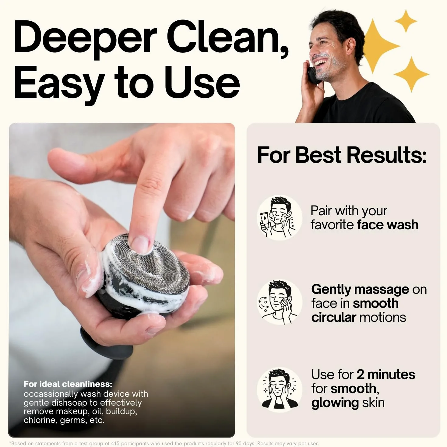 Sxnse Palm Silicone Face Scrubber – Cepillo eléctrico compacto de limpieza facial para acné, poros y maquillaje – Exfoliador facial impermeable con 3 velocidades – Herramienta recargable para el
