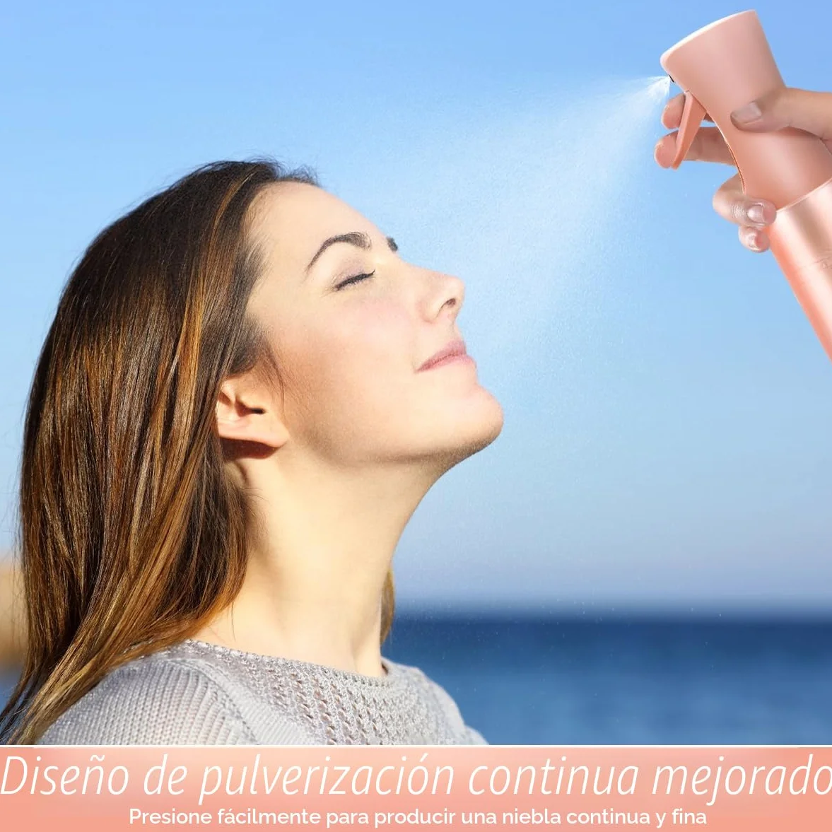 Botella de spray para el cuidado del cabello, piel, plantas, limpieza