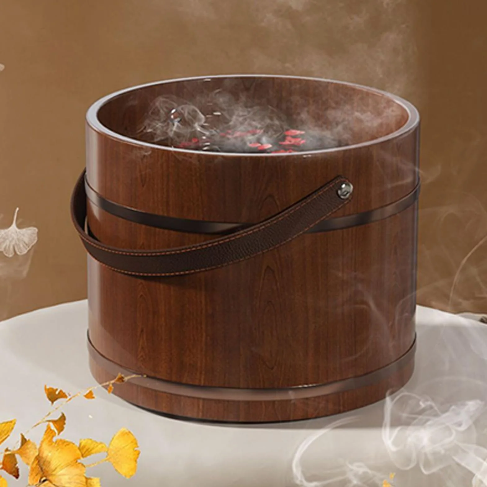 Bañera De Spa Para Pies De Madera Palangana Para Baño De Pies Natural Y | Tina de Madera para el Remojo de los Pies Para Personas De La Tercera Edad, Hombres Y Mujeres, Padres Y Madres