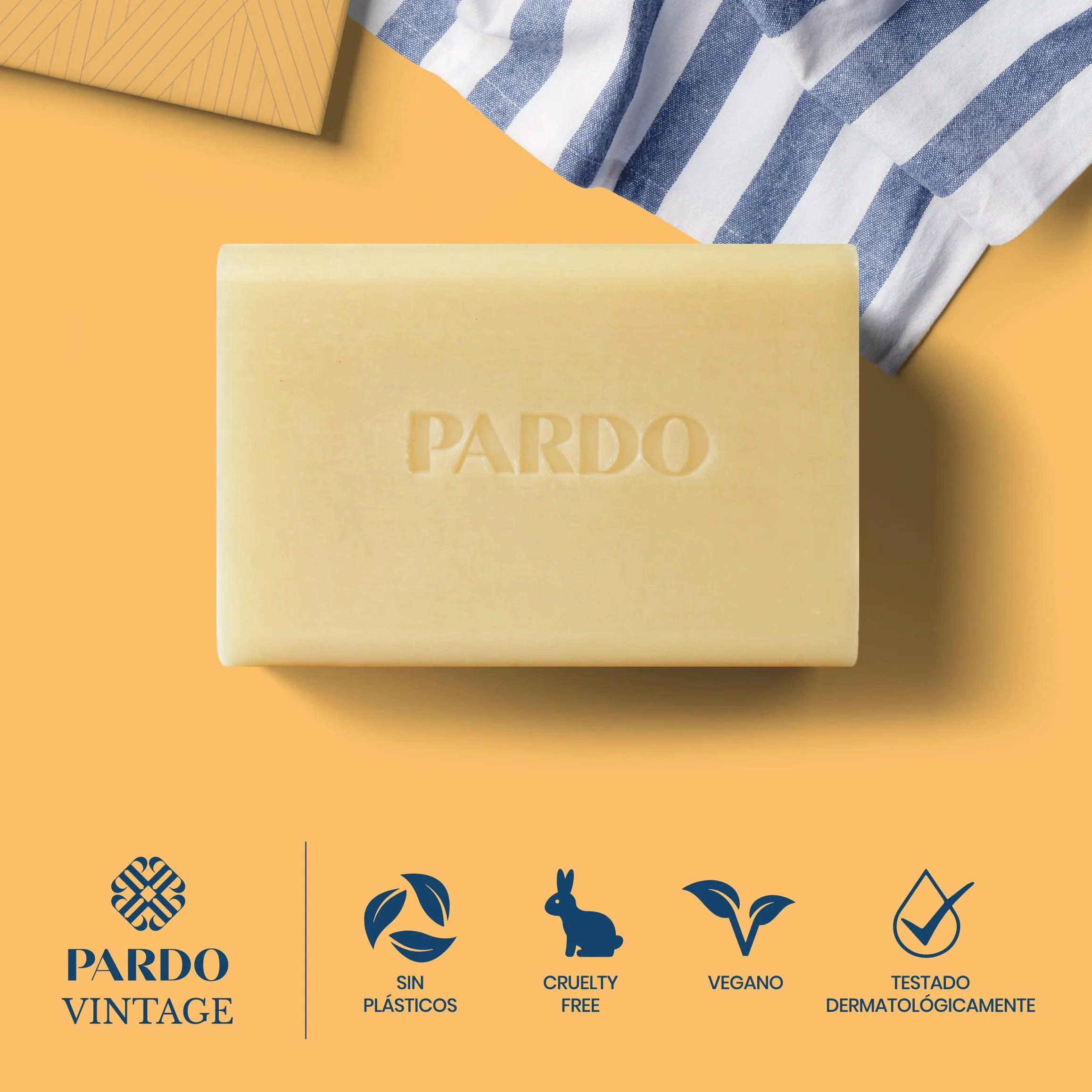 Pardo Jabón Natural Vintage Camino a Madrid Fresa y Violeta 200 g Pastilla sólida