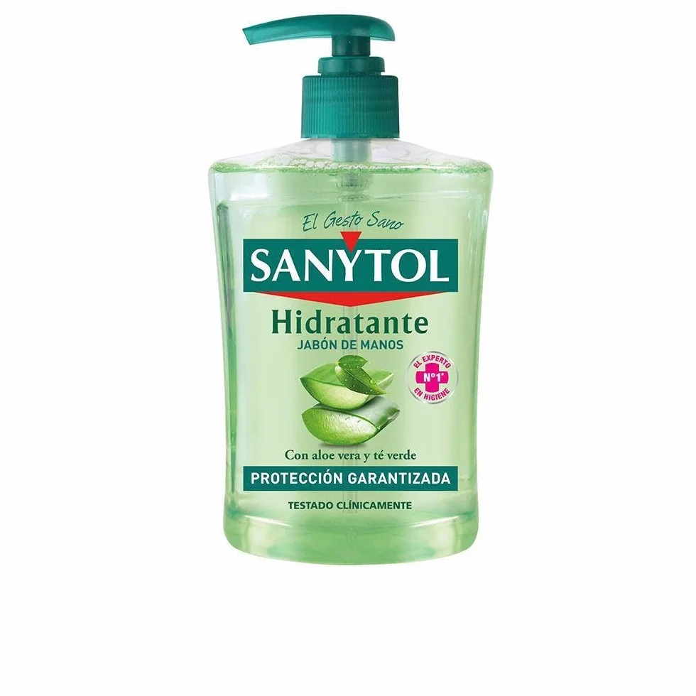 Sanytol Jabón de Manos Hidratante con Aloe Vera y Té Verde 500 ml