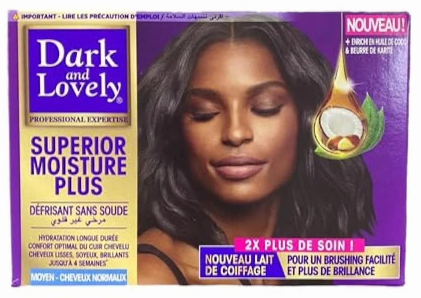 Dark & Lovely No Lye Relaxer Regular Kit Cabello Normal Pack