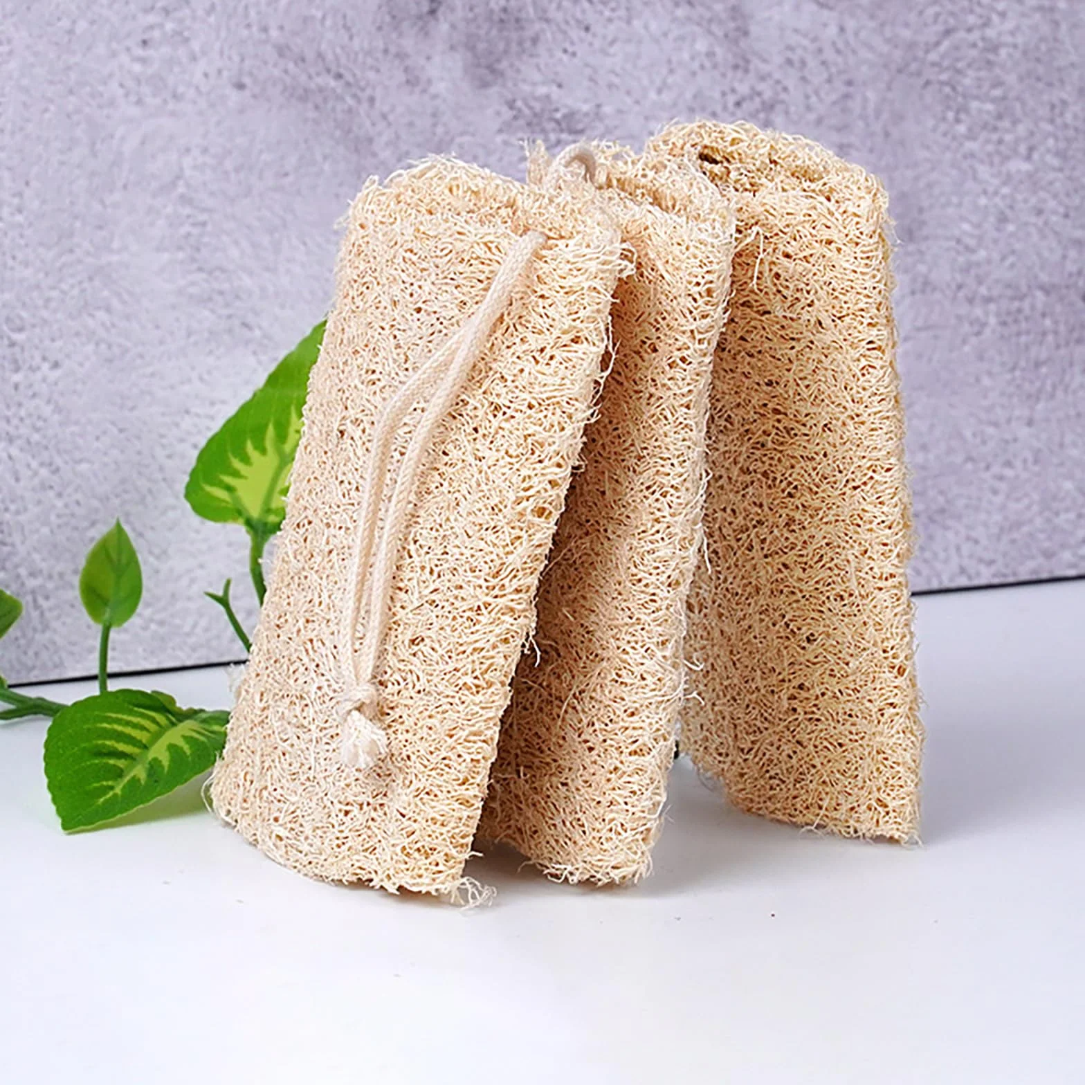 2 PCS Estropajo Natural Luffa Esponja Exfoliante Cuerpo Ducha