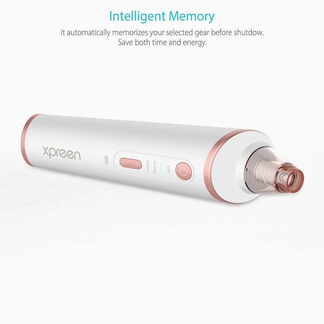 Una Necesidad for Las señoras de XPREEN XPRE037 de Carga inalámbrica multifunción Extractor de la espinilla Limpiador de poros con función de Cuatro sondas y de iluminación LED (Blanco)