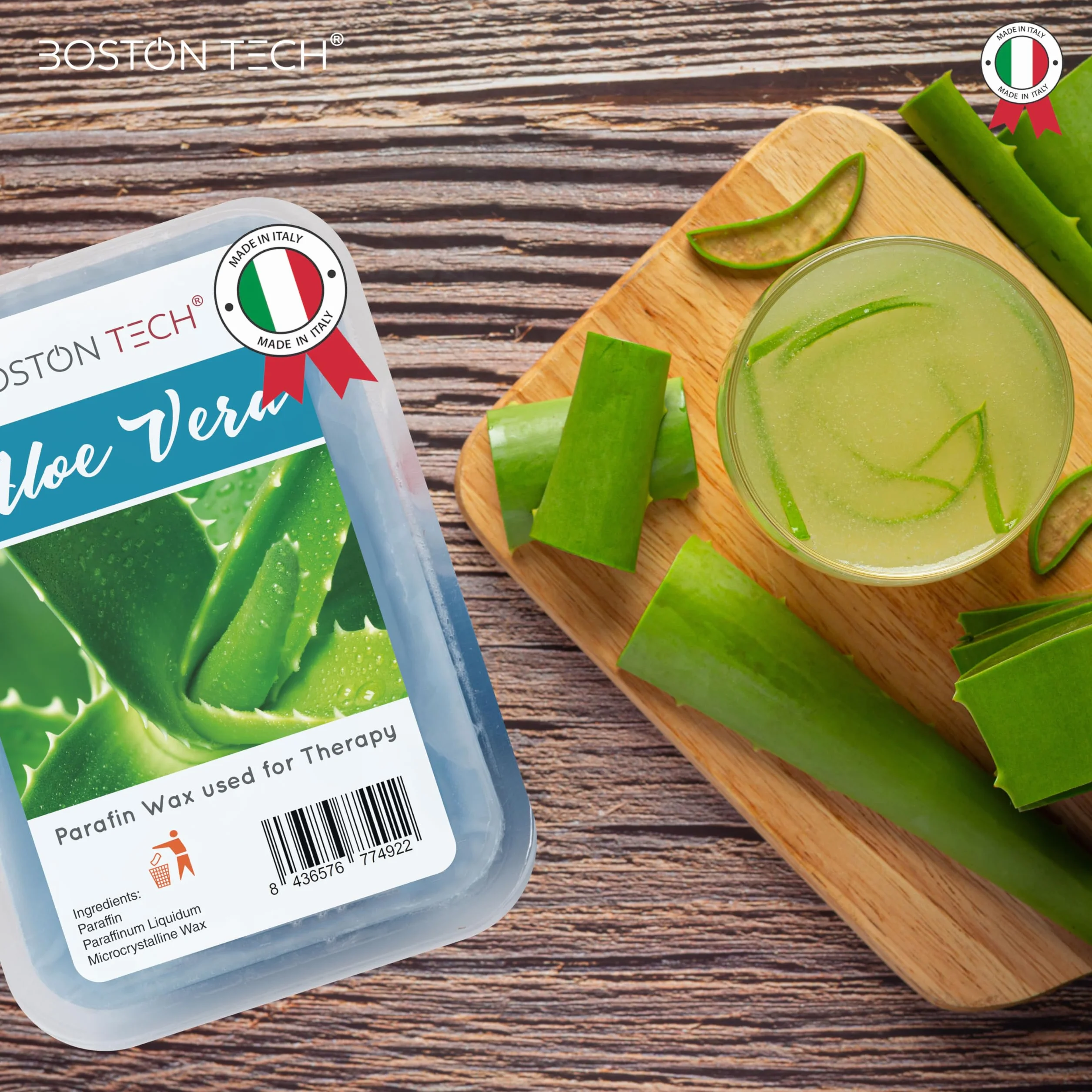 Boston Tech Parafina para Manos y Pies 2 bloques 450gr Aloe Vera
