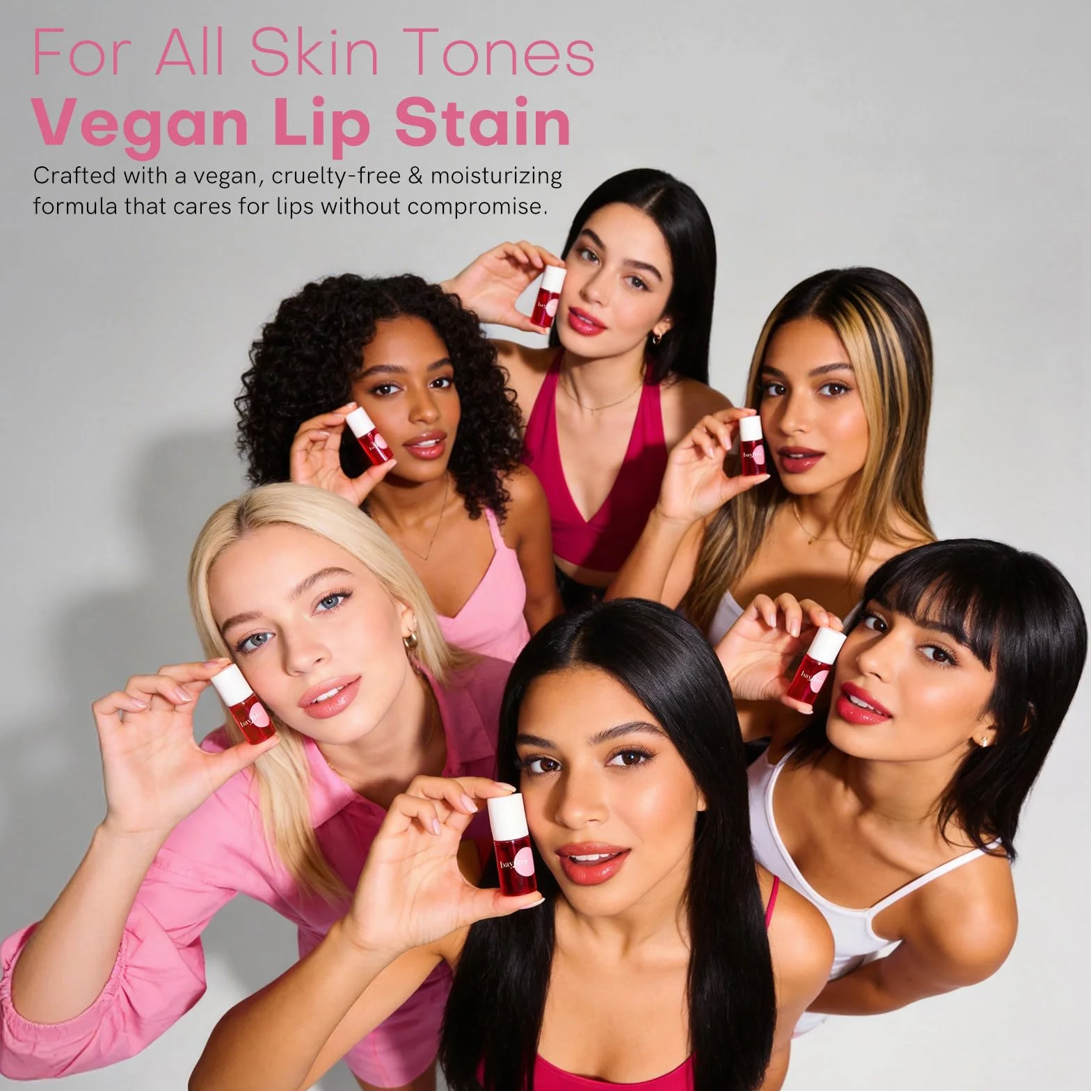 bayfree Lip Tint Stain Set, Tinte de Labios, Mini Barra de Labios Líquida