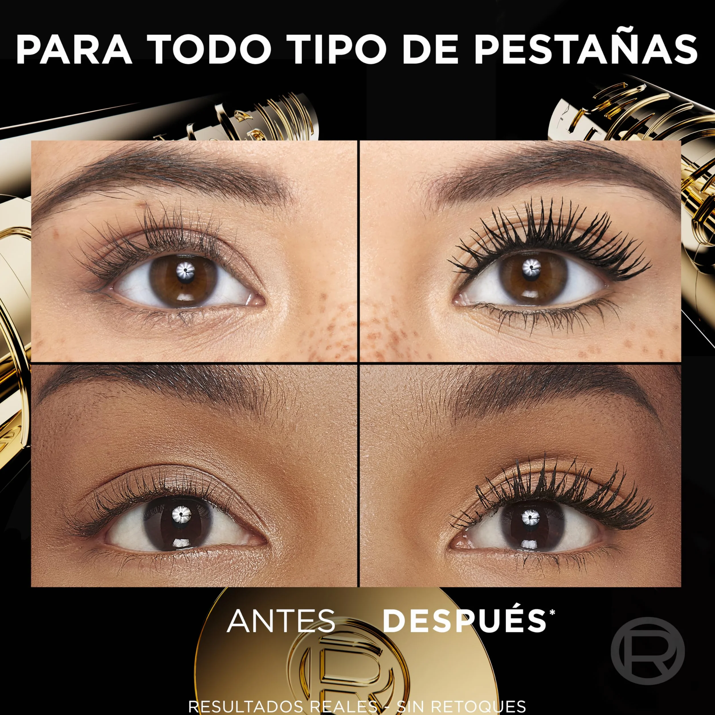 L'Oréal Paris Máscara de pestañas Panorama, Negro, Volumen Panorámico