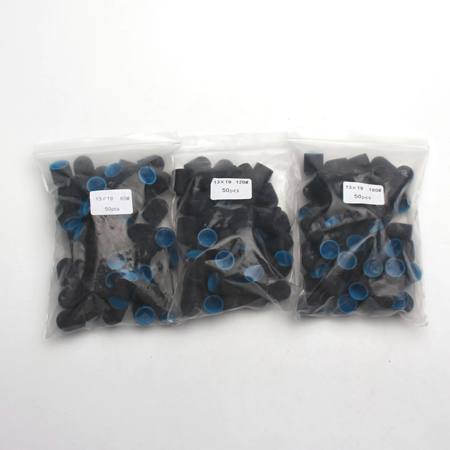 Fresas Torno Para UñAs 50 Uds. Con mandril pedicura manicura eliminar la piel muerta pulido cuidado de los pies limpieza cutícula Accesorios para Manicura(13-19Black80)
