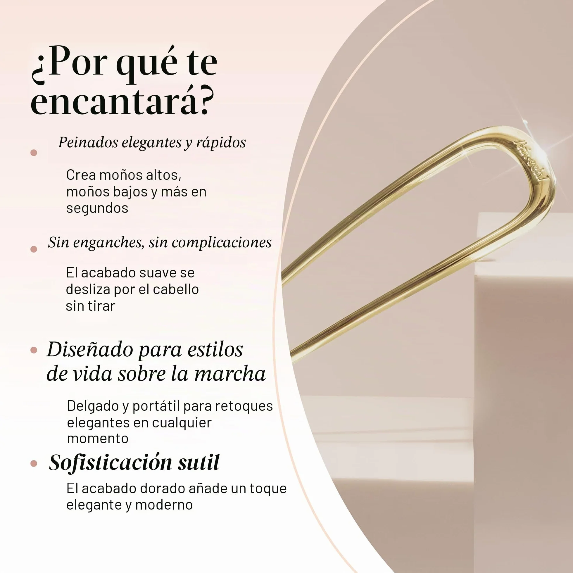 Broches francesas de metal para moños, peinados con trenzas y chignon