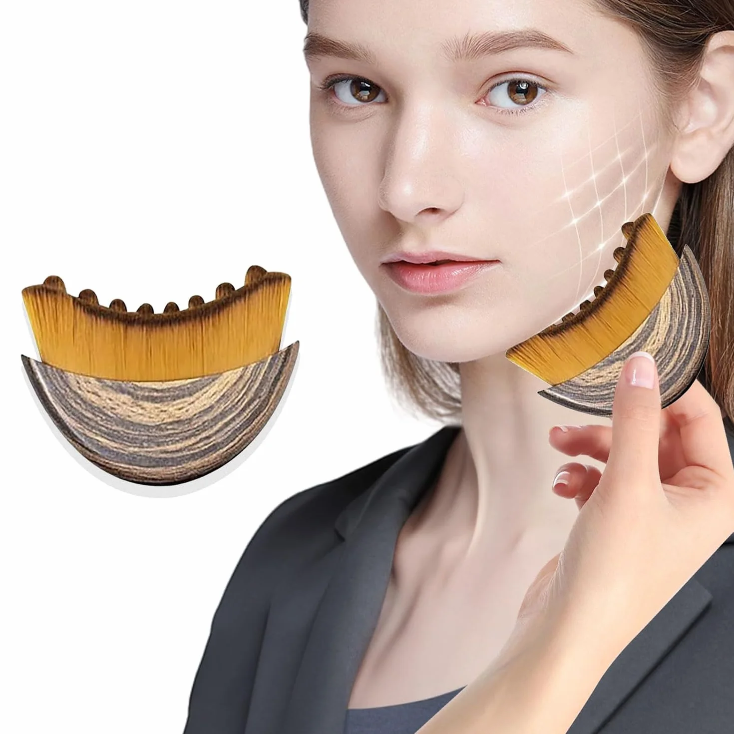 Cepillo Facial de Drenaje Linfático con Diseño Ergonómico para Reducir Hinchazón