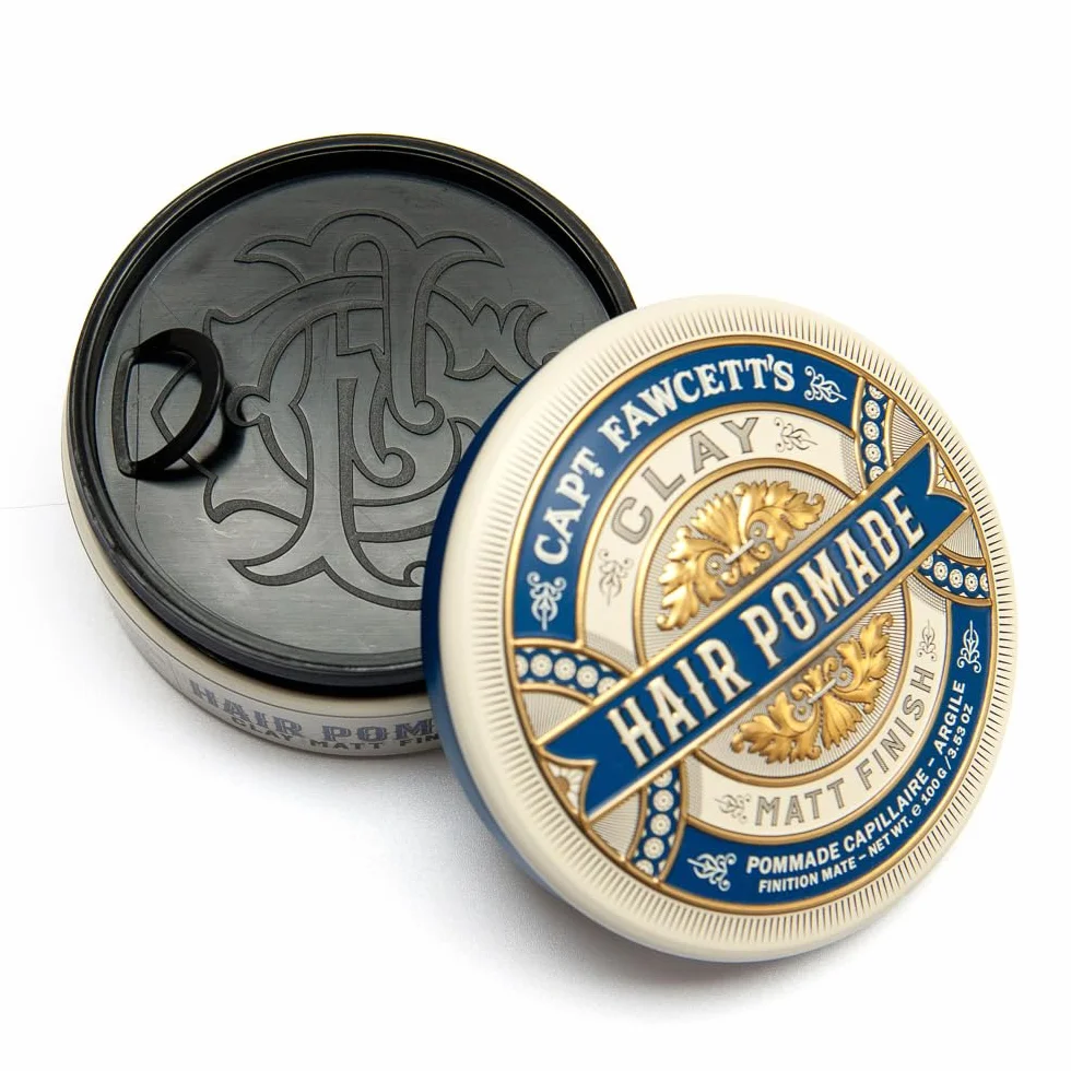 Captain Fawcett Pomada de Arcilla Mate 100 g Fuerte Sujeción Acabado Mate Natural para Hombres