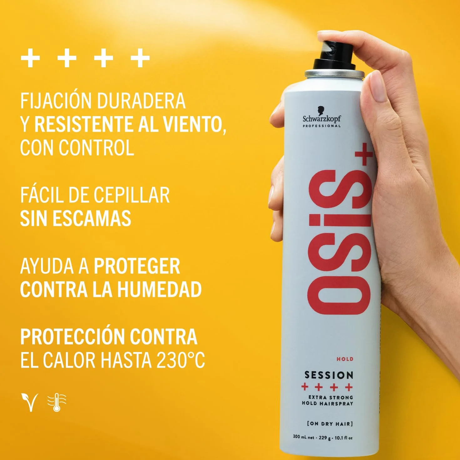 Schwarzkopf Professional OSIS Session Lacca Capelli Resistente al Viento Fijación Extra Fuerte 300 ml