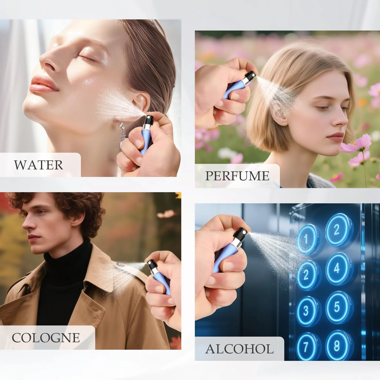Atomizador Perfume Recargable 5ml, 12 Pcs Mini Frasco Decants sin Fugas, Bote Colonia para Viaje