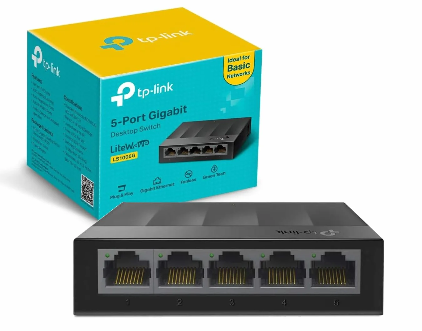 TP-Link LS1005G Switch Ethernet Gigabit 5 Puertos 10/100/1000 Mbps Plug y Play