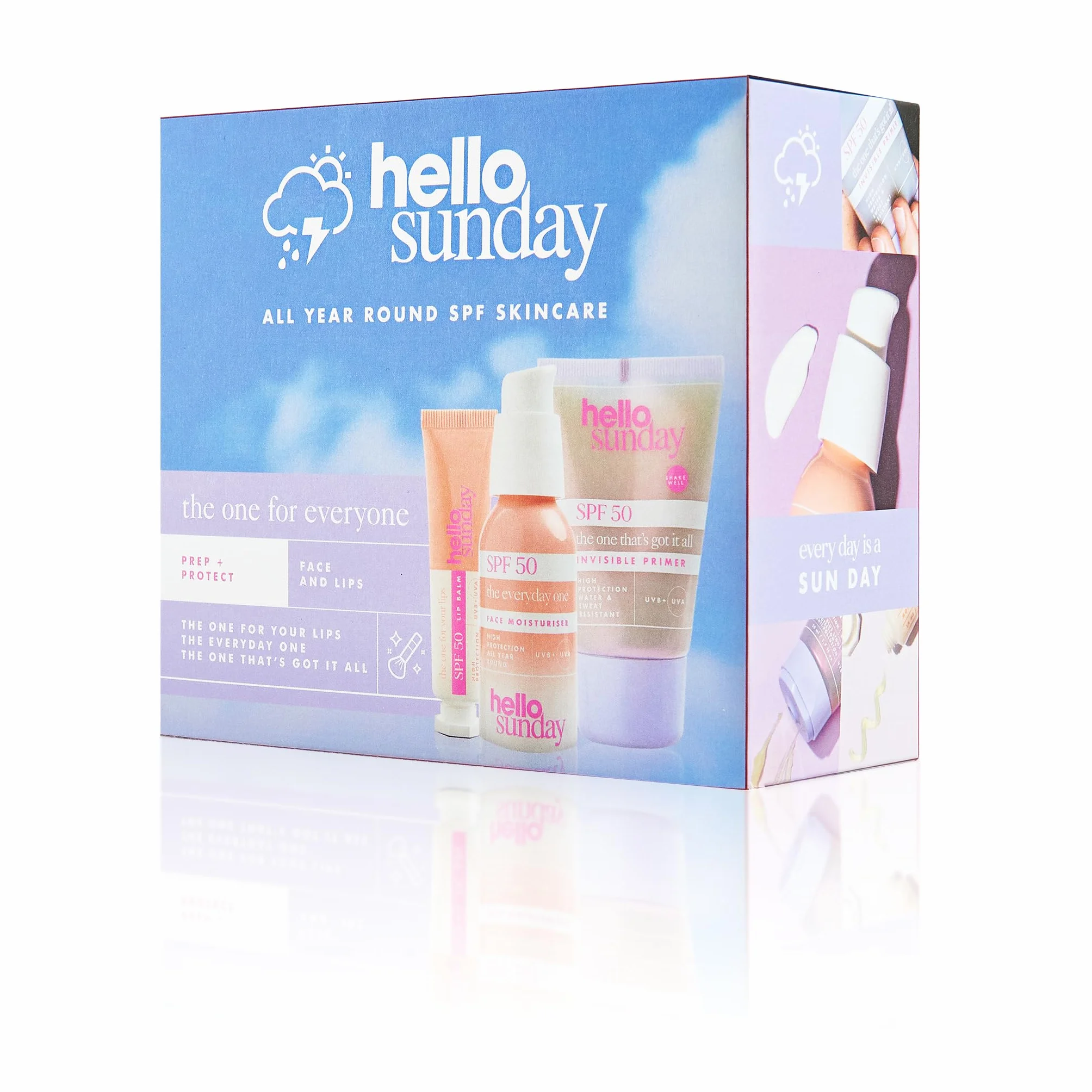 Kit Protección Solar FPS 50: Bálsamo Labial, Crema Hidratante Facial y Primer Invisible