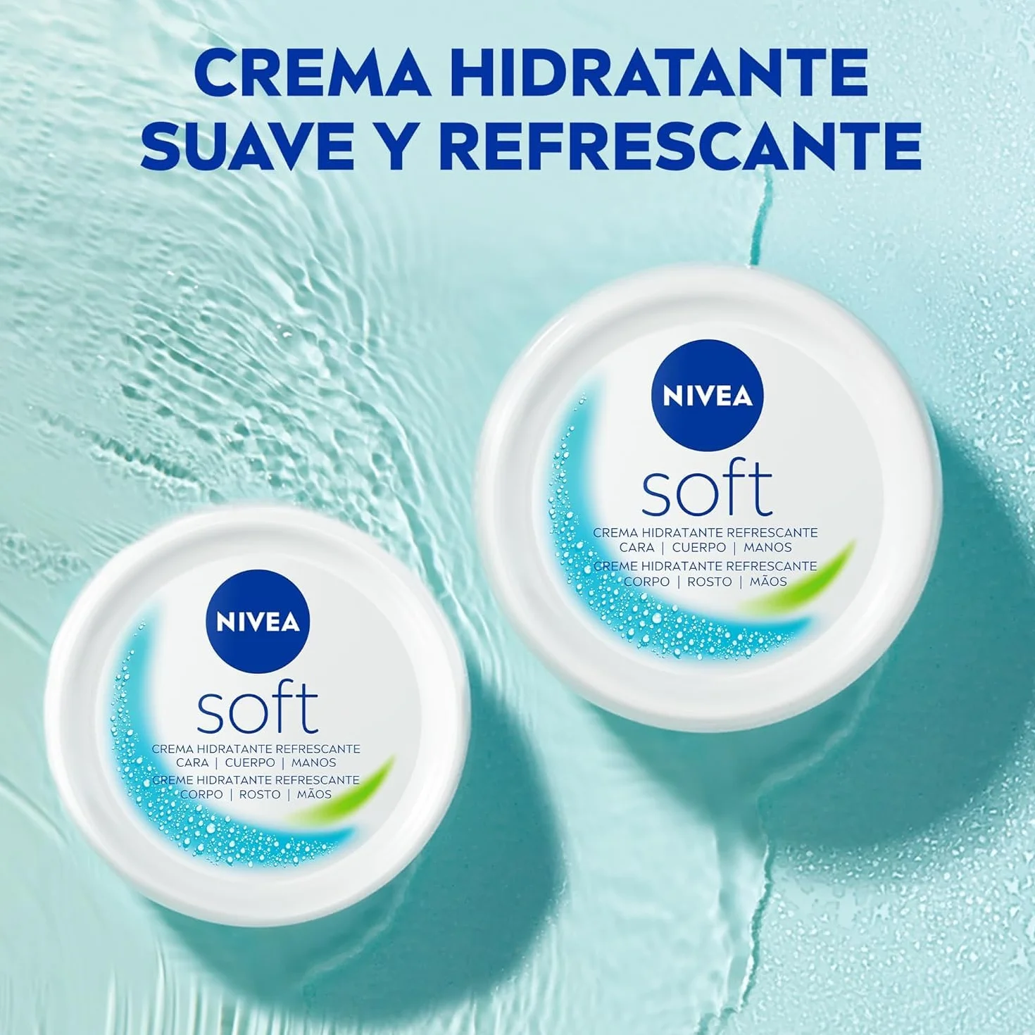 NIVEA Soft Crema Hidratante Intensiva 500 ml con Aceite de Jojoba y Vitamina E para Cara, Cuerpo y Manos