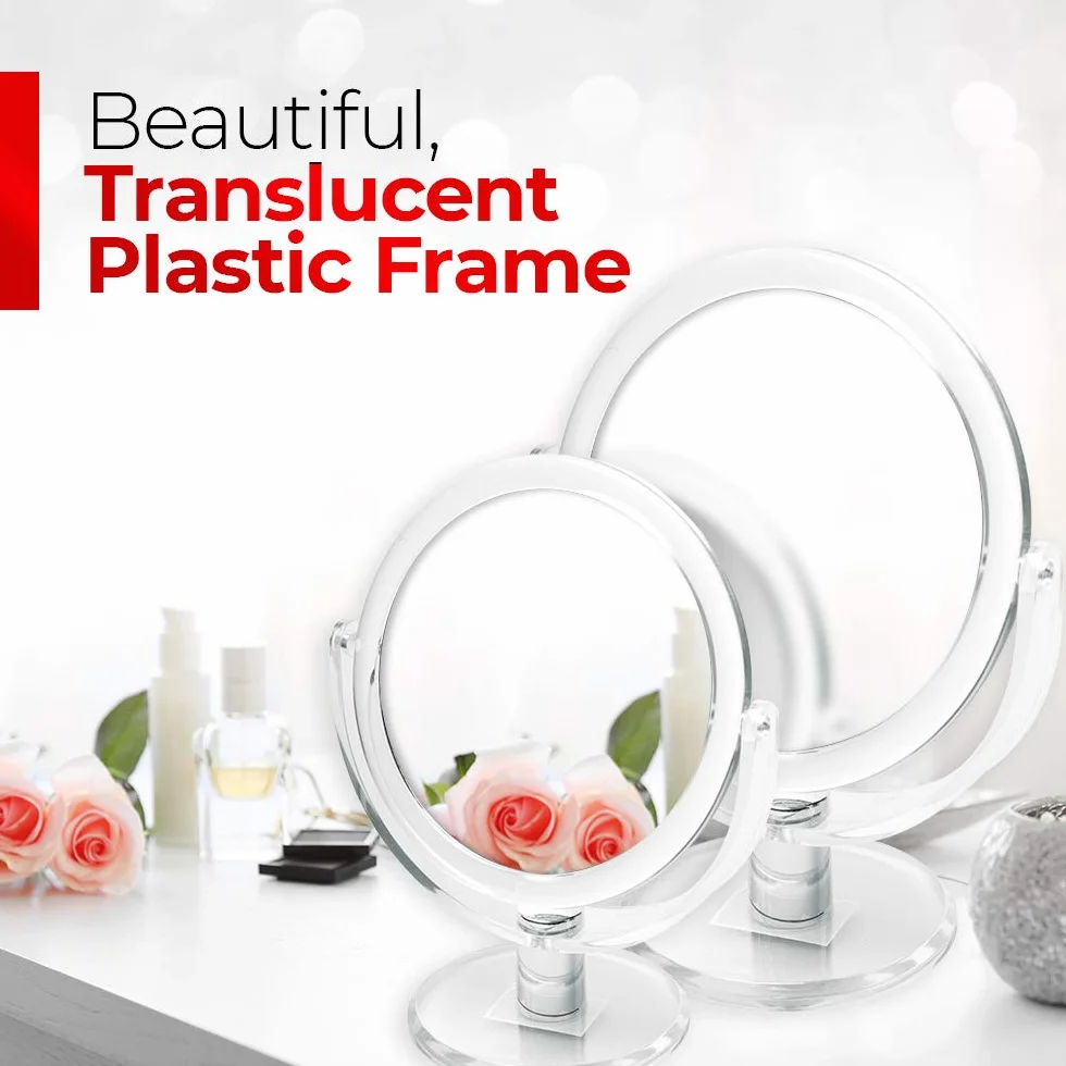 Espejo de Pie Translucent Doble Magnifying Diam 16 cm Llanura