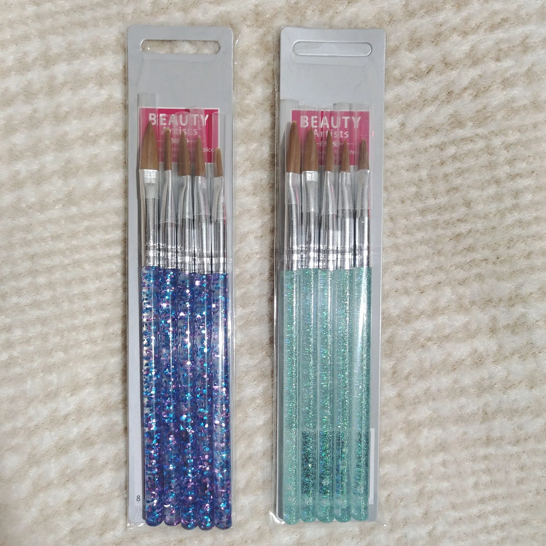 N/A 5 PCS/SET Nail Brush Nuevo Grabado Punteado Dibujo Pintura Gel Tallado Pen Acrílico Belleza Nail Art Manicura WolFums