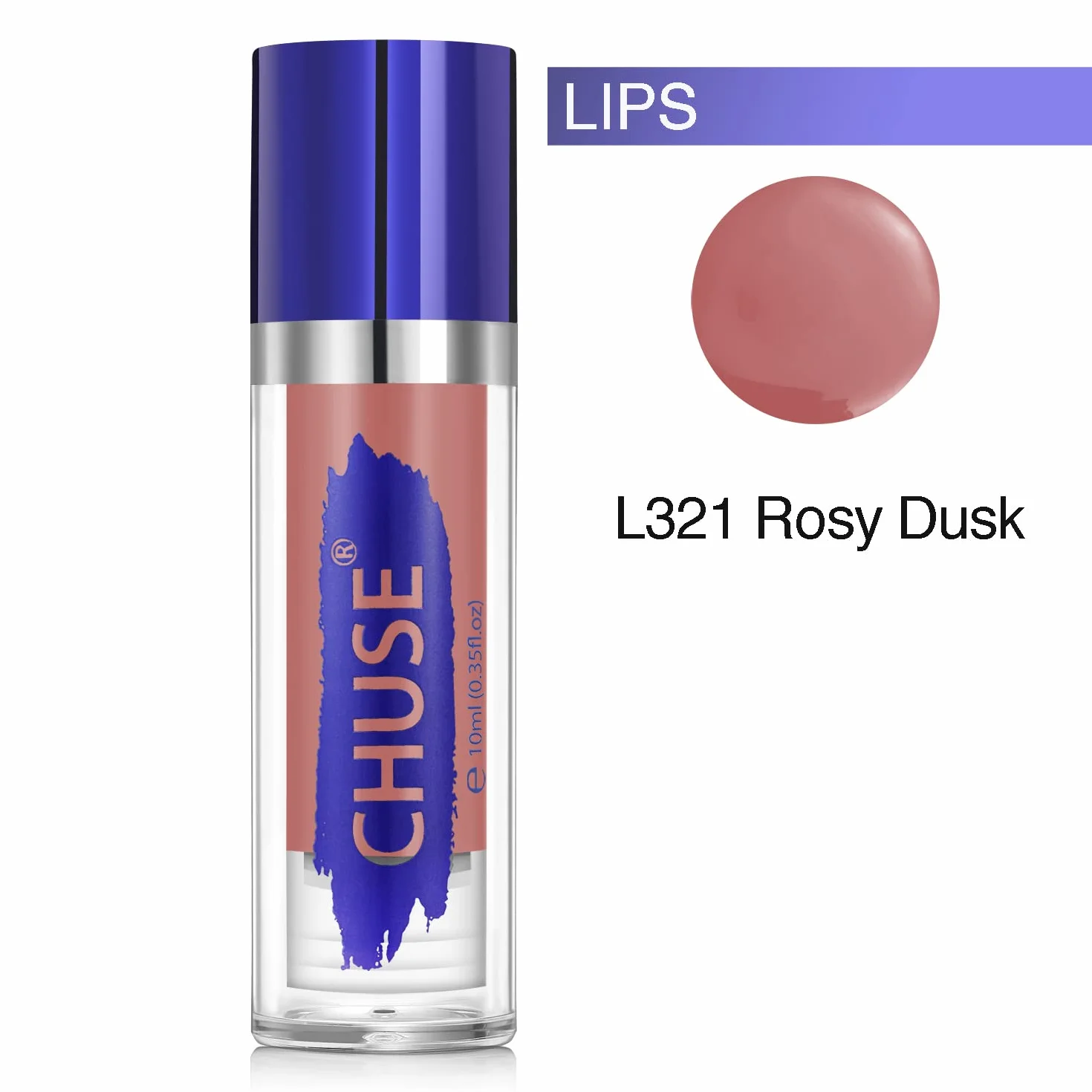 CHUSE Pigmentos para labios PMU 0,35 oz 10 ml L321 Rosy Dusk