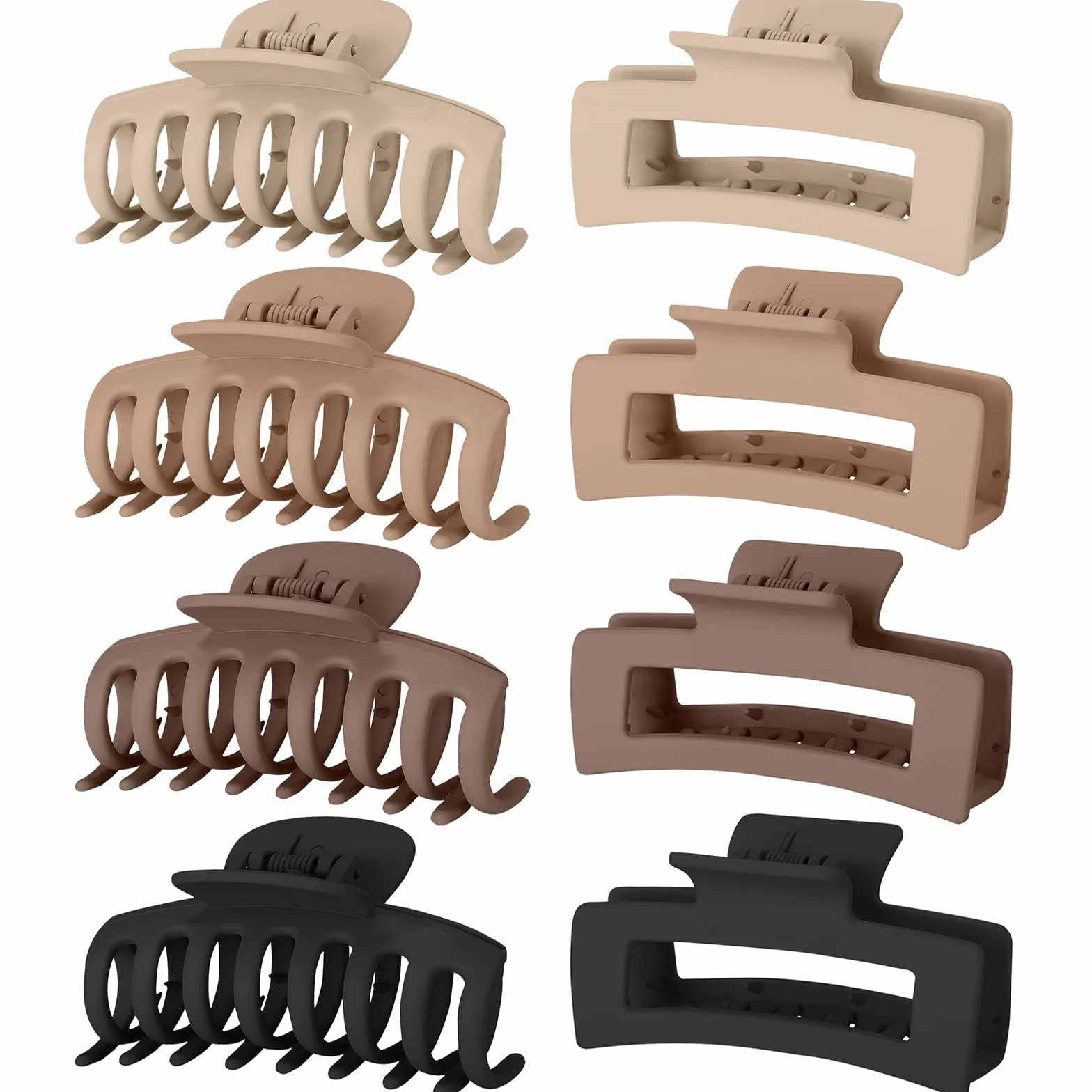 Clips de Pelo 8 cm Pinza Grande Hair Claw Resorte Fuerte Antideslisante Clásico