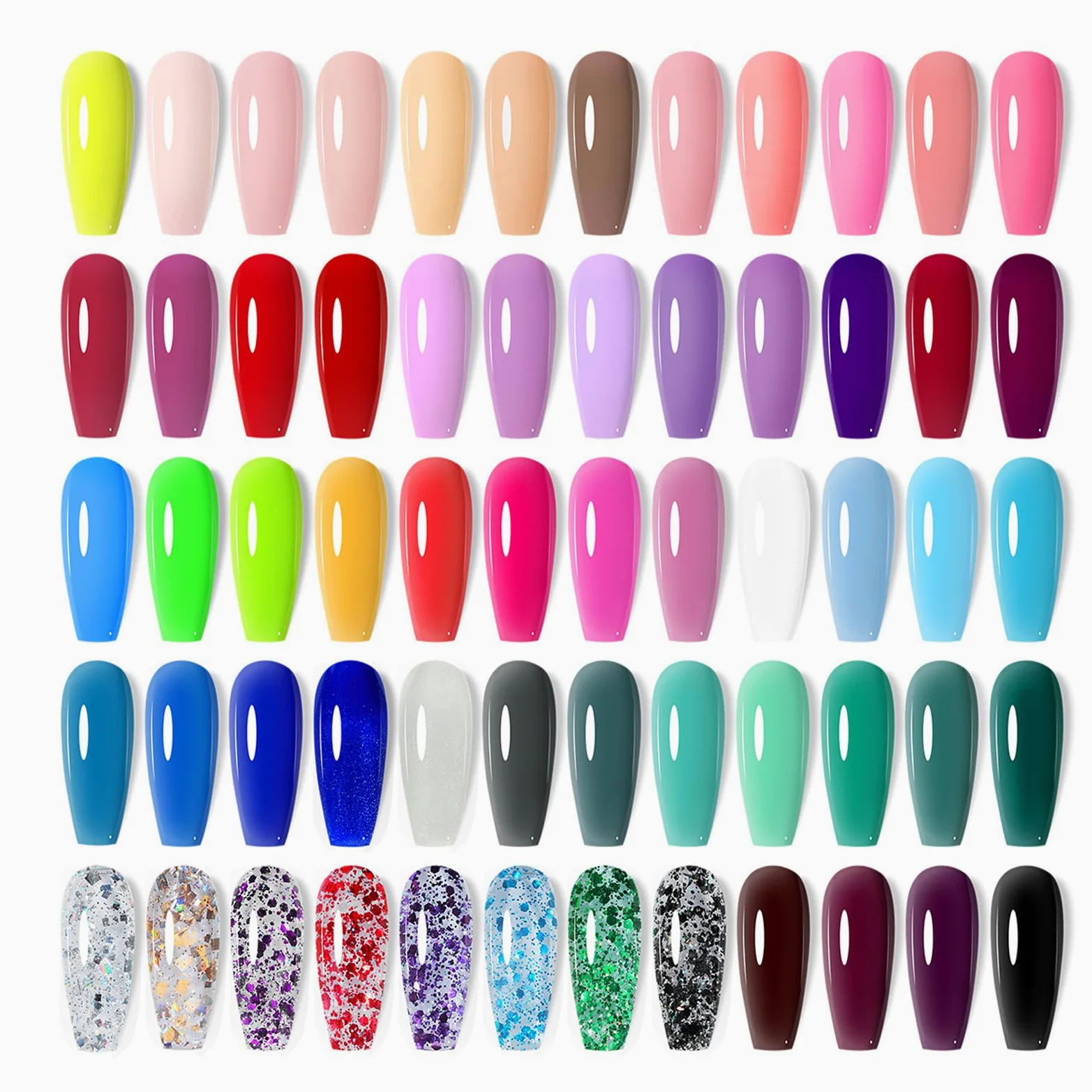 Kit De Esmalte De Uñas En Gel 60 Colores De Larga Duración Y Secado Rápido | Kit De Esmalte De Uñas Para Diario Hogar Viaje Manicura Spa Boda Vacaciones