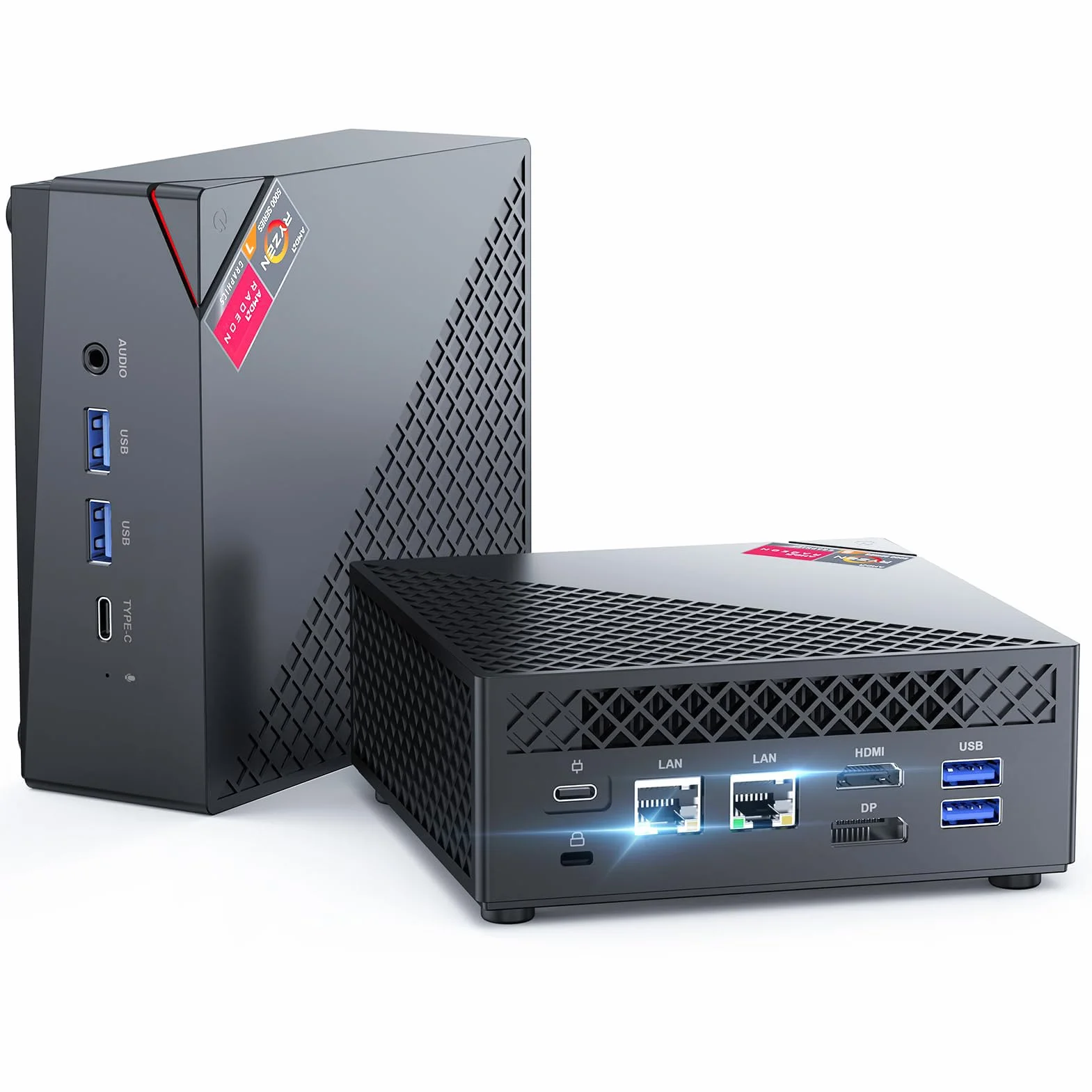 NiPoGi AM06PRO Mini PC Ryzen 5 7430U 16GB DDR4 512GB M.2 SSD 4K Triple Display WiFi 6 BT5.2 Dual LAN