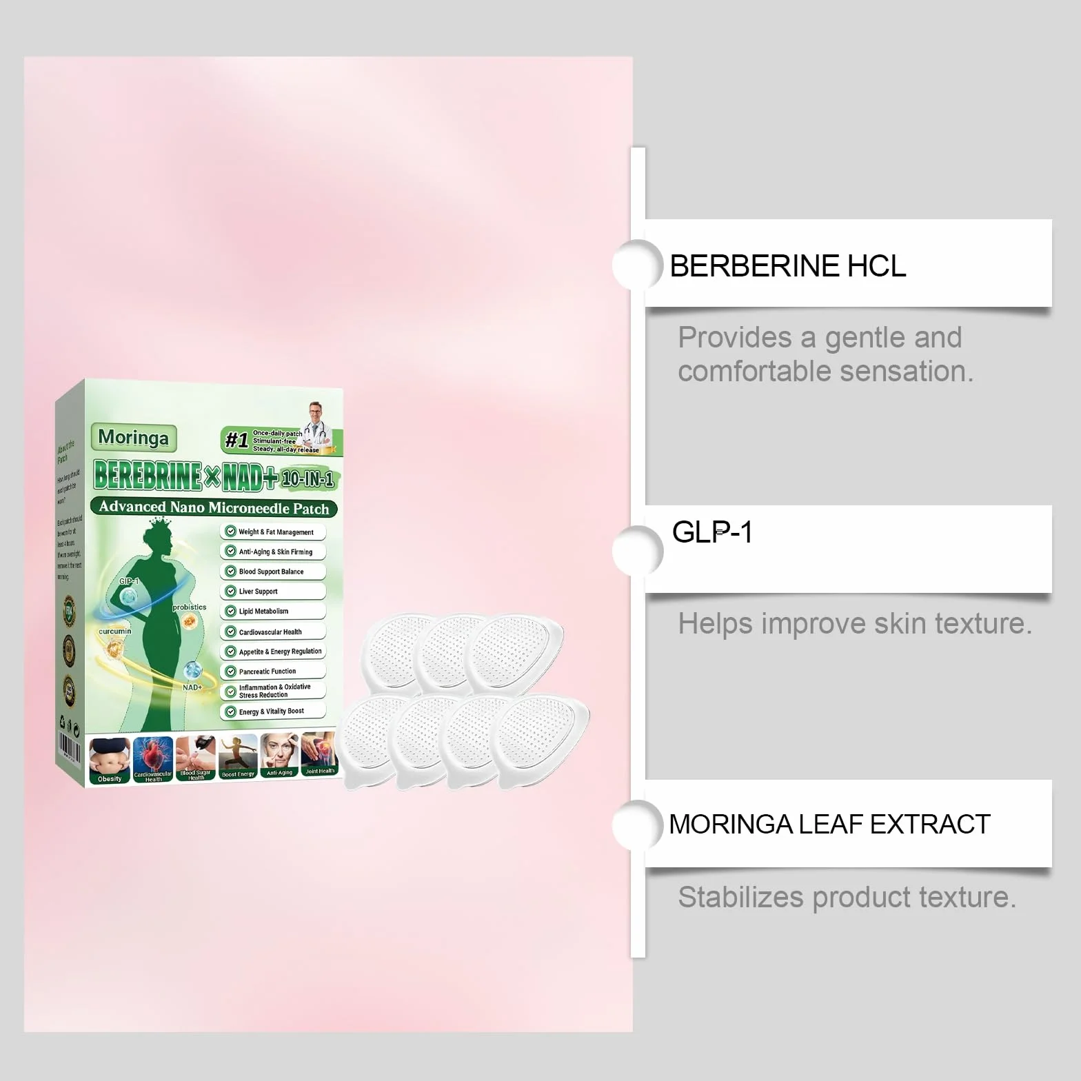 Parches Adelgazantes 10 en 1 con Nano Microagujas y Moringa Natural (3)