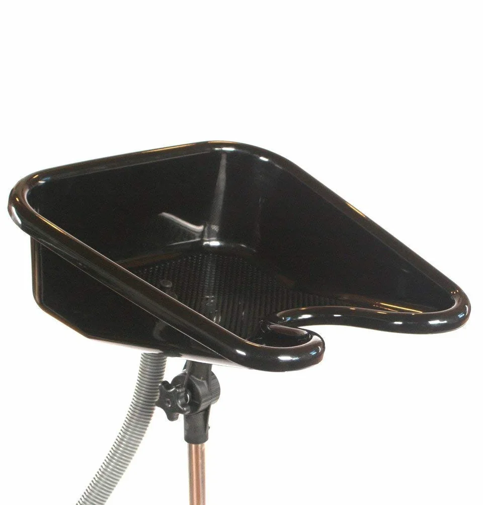 LOVECRAZY Lavacabeza Portátil Regulable Basculante para Lavar Pelo Negro