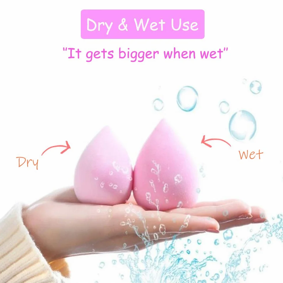 24pcs Makeup Sponge Blender Set - 21 Pcs Latex-Free Vegan Sponges with 3 Pcs Makeup Blender Holder, Beauty Cosmetic Foundation Blending Powder Puff for Liquid Powers BB Cream (Style 1)
