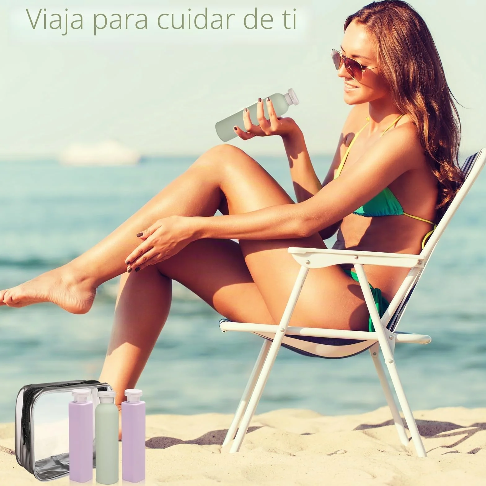 Botella Exprimible 250ml+260ml 4 Piezas Envases de Viaje a Prueba de Fugas para Champú
