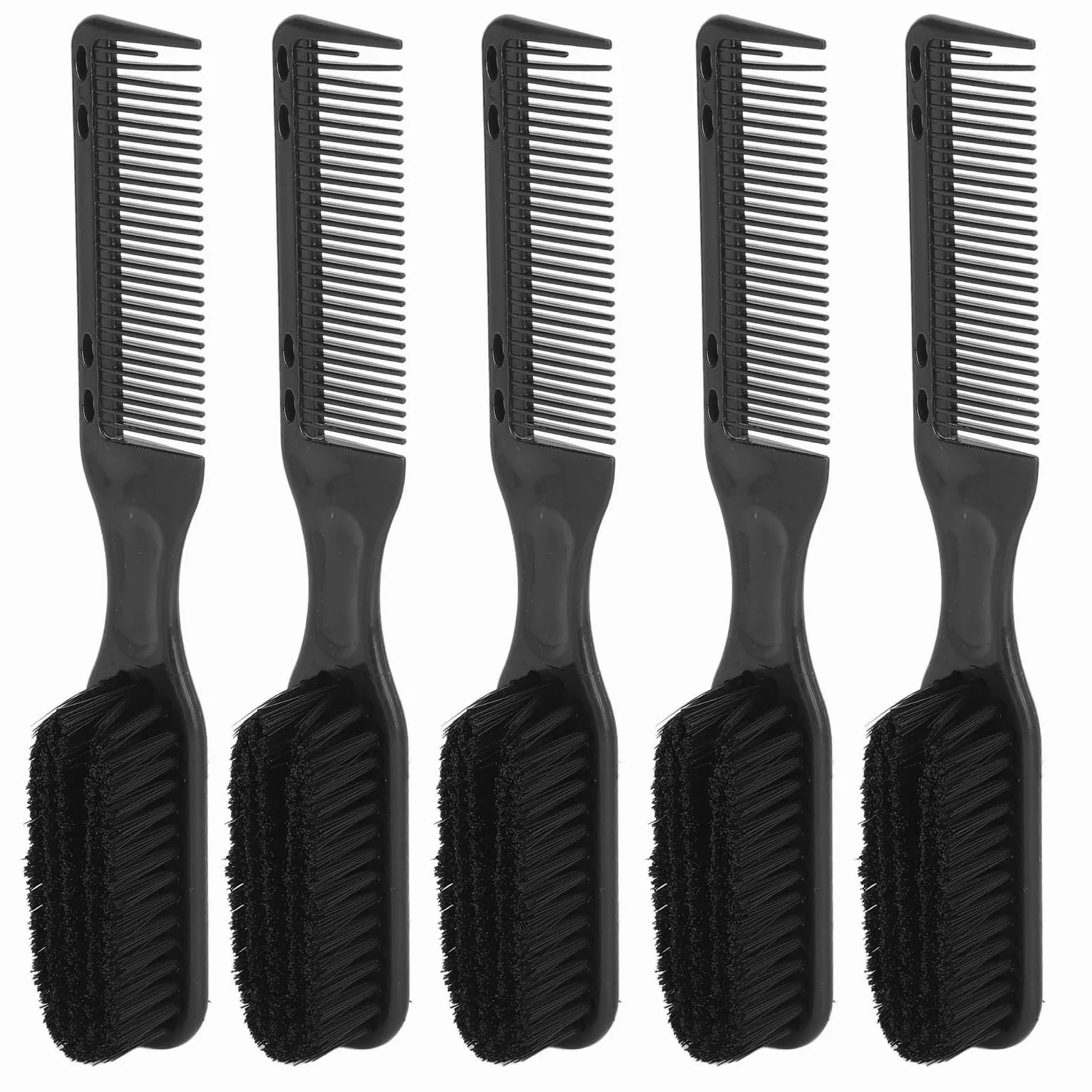 Cepillo de Pelo para Hombres, Cepillo de Aceite Ergonómico para Peinado y Cuidado de la Barba, 5 uds., Nailon Suave