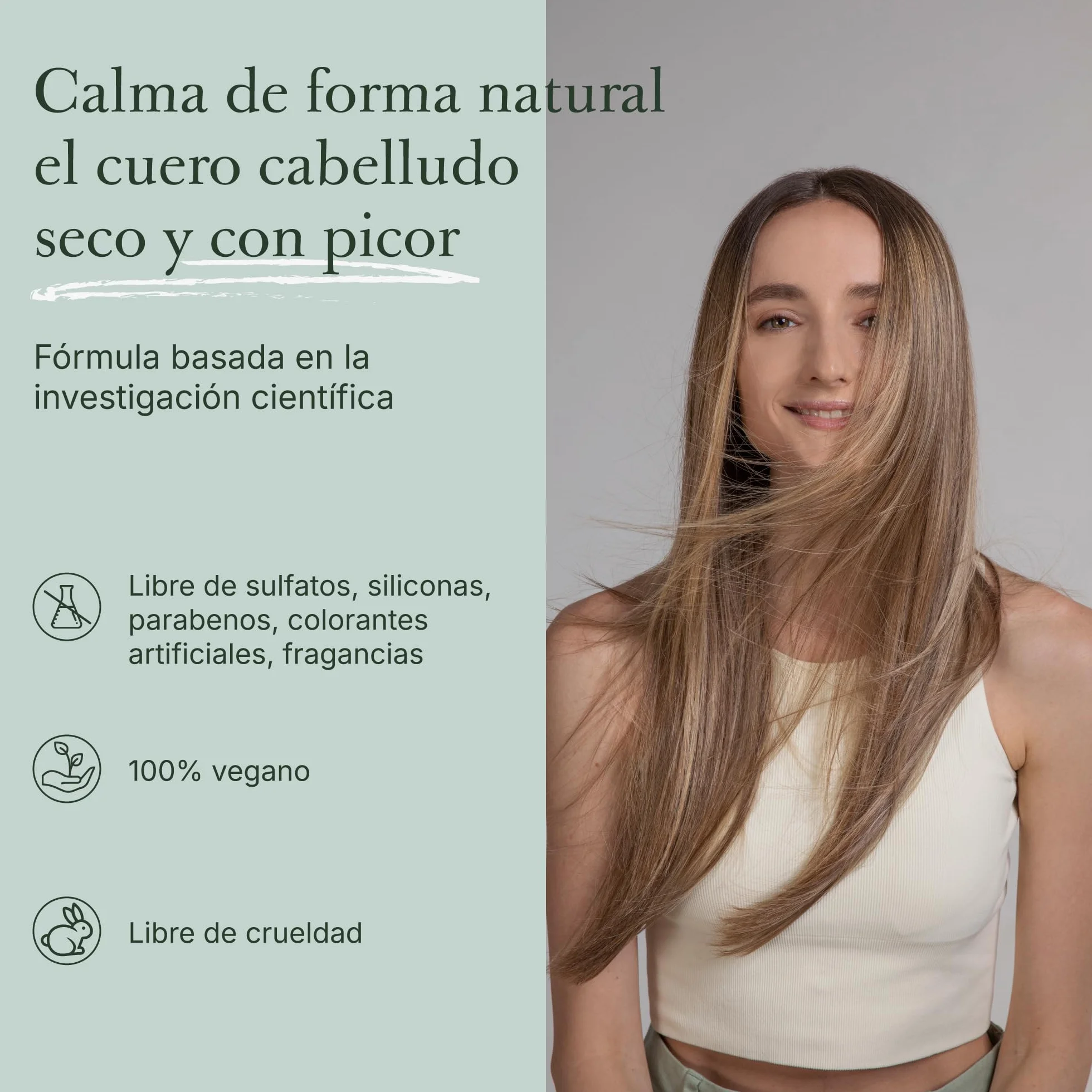 Good&All Tratamiento para el Cuero Cabelludo Seco y Sensible - Alivia el Picor con Menta y Bisabolol - 165ml