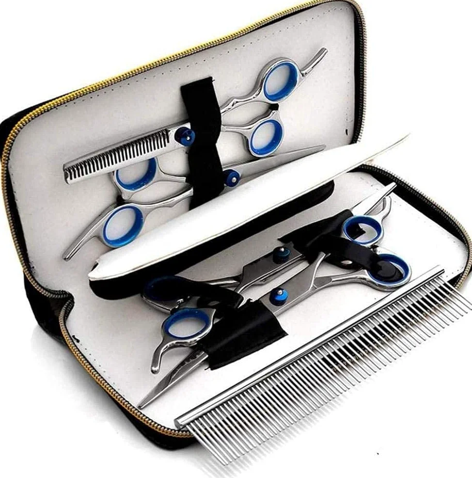 Tijeras de peluquero Tijeras de peluquero Tijeras de peluquería multifunción para hombres Tijeras para cortar el vello facial de acero inoxidable Tijeras para bigote Recorte de barba Juego de cizallas