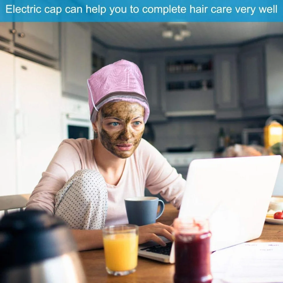Brrnoo Hair SPA vaporizador térmico eléctrico gorro de pelo DIY cuidado cabello SPA Home Treatment