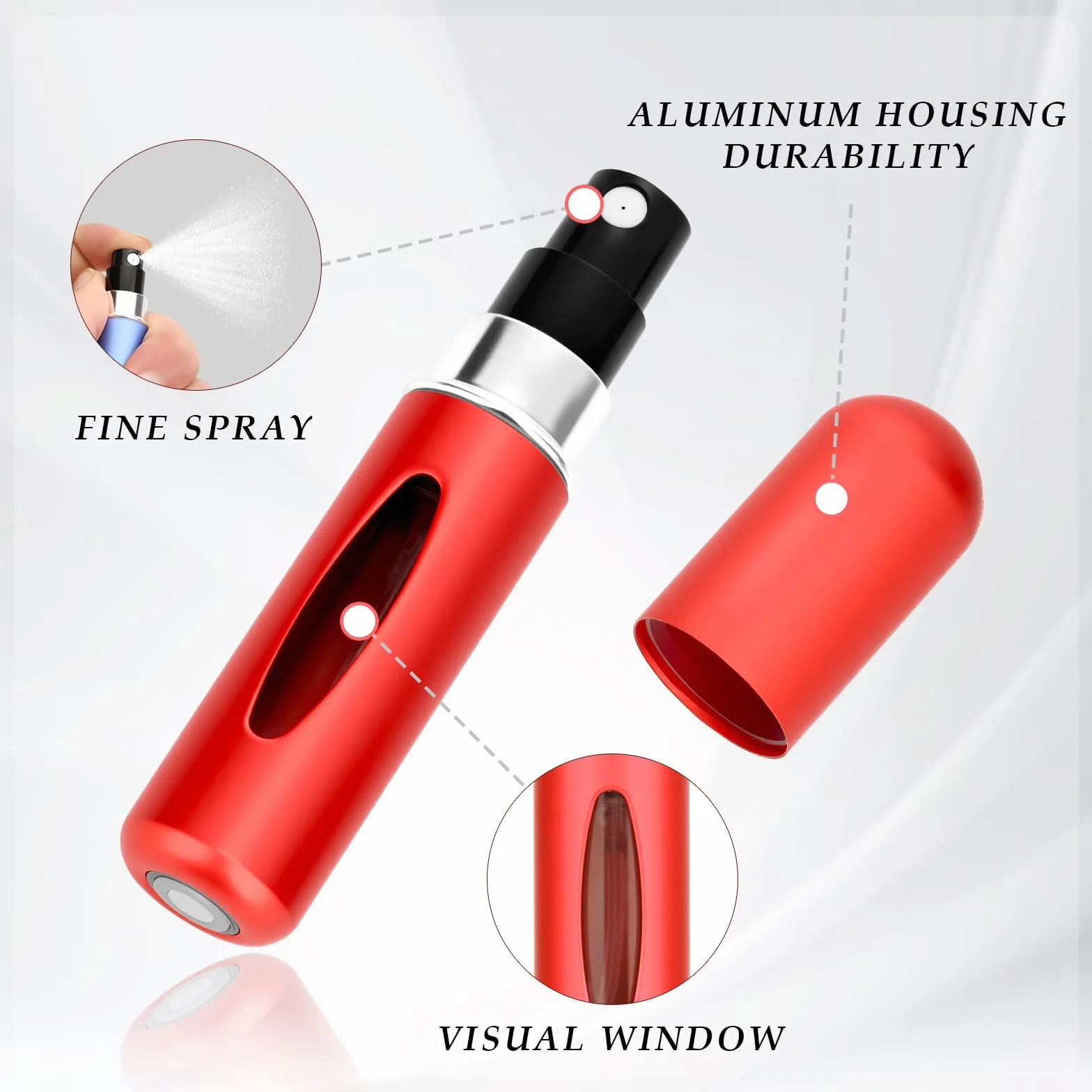 Atomizador Perfume Recargable 5ml, 12 Pcs Mini Frasco Decants sin Fugas, Bote Colonia para Viaje