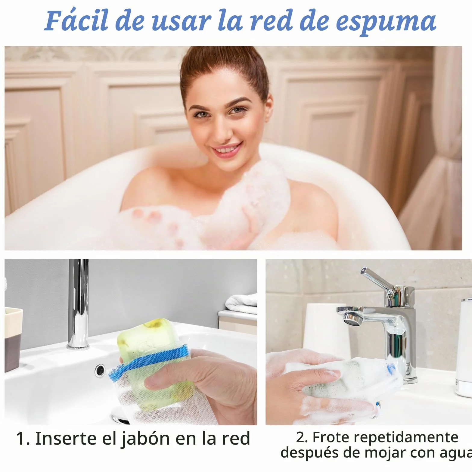 Piriuuo Bolsas de Jabón de Nailon Malla Exfoliante con Cordón para Baño y Limpieza Facial