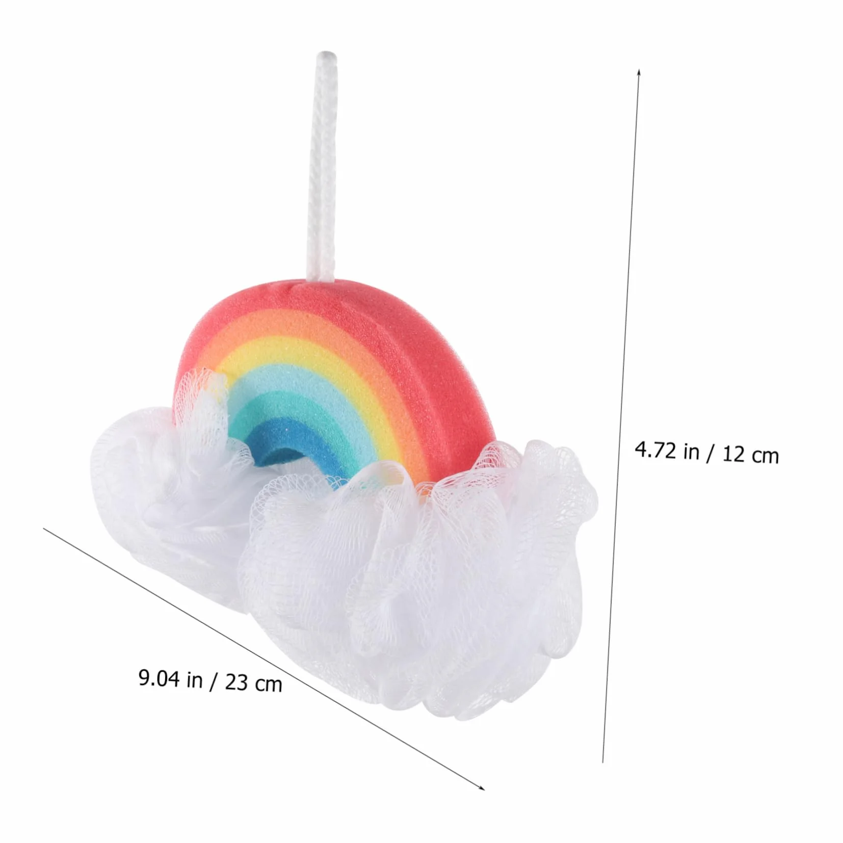 Esponjas de Baño Infantiles Diseño de Arcoíris, 2 Piezas de Esponja para Niños y Bebés, Suaves y Exfoliantes para Eliminar Células Muertas