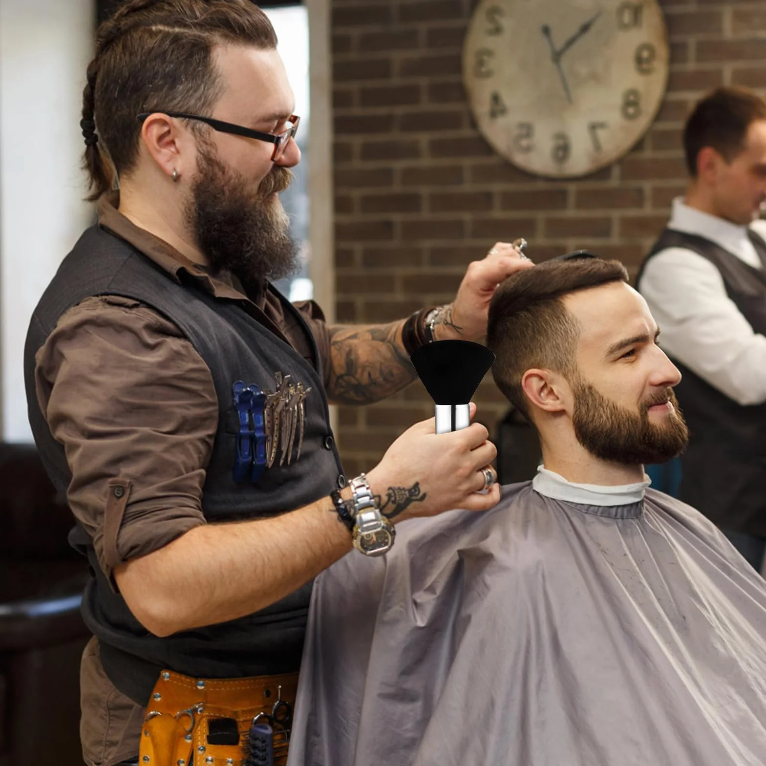 Cepillos De Cuello Para Peluquería Barberia Accesorios 3 Piezas Brocha Para Quitar Pelos