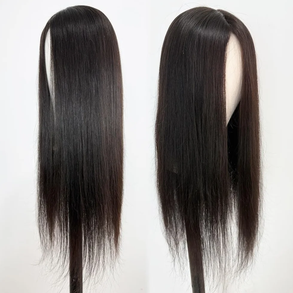Topper for capelli veri for donne con capelli sottiato, base ancha 15x16 cm Extension for Peluca Densidad 150 Extension per capelli (16 inch,Dark Brown)