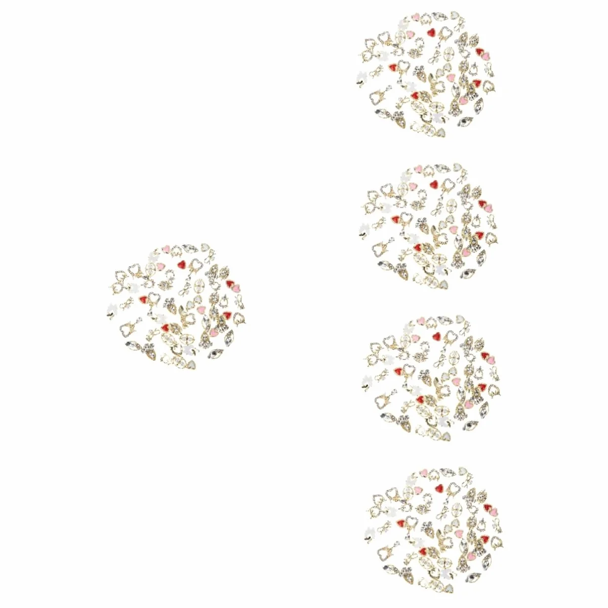 Healeved 300 Piezas decoración de uñas joyas de mujer uñas de diamantes de imitación pintauñas esmalte uñas ornamento decoración de manicura encantos de uñas de manicura único Decorar