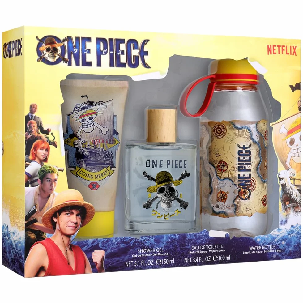 One Piece Estuche EDT 100 ml Gel de Ducha 150 ml Botella de agua