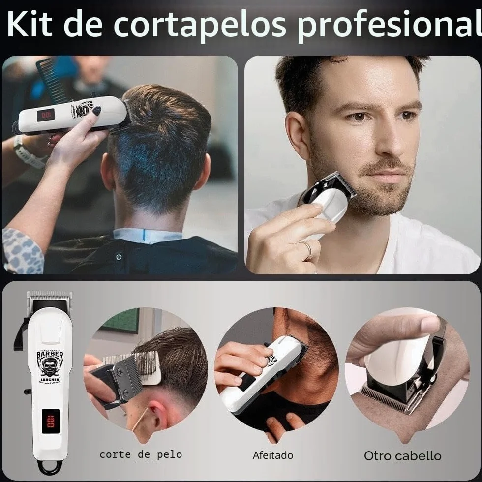 Cortapelos profesional hombre recortadora barba afeitadora eléctrica cortadora pelo cerámica hoja T