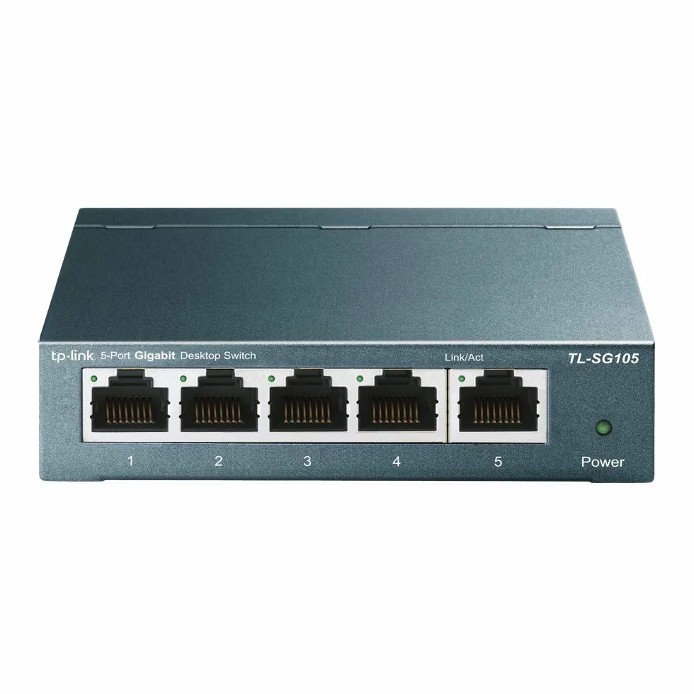 TP-Link TL-SG105 Switch Gigabit 5 Puertos 10/100/1000 Ethernet Acero Inoxidable IGMP Snooping QoS