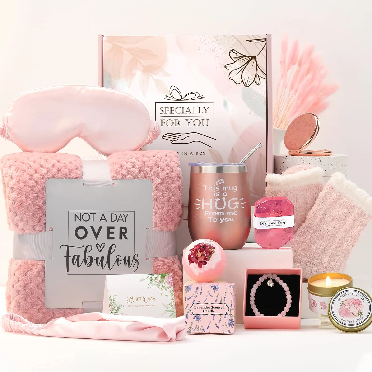 Regalos de cumpleaños únicos para mujeres, regalos de aniversario, regalos de recuperación para mujeres, cesta de regalo de cuidado personal, agradecimiento, amistad, jubilación, spa, relajación