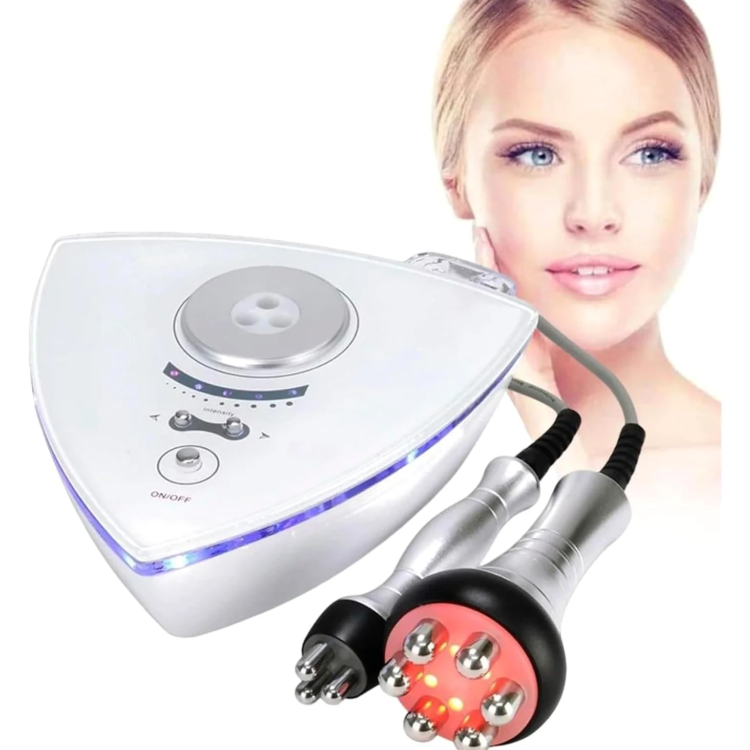 Aparato de Radiofrecuencia Facial y Corporal Antiedad Reafirmante | Masajeador de Radiofrecuencia Corporal, Anticelulítico y Reafirmante Potente, Aparato Reafirmante Facial para Doméstico