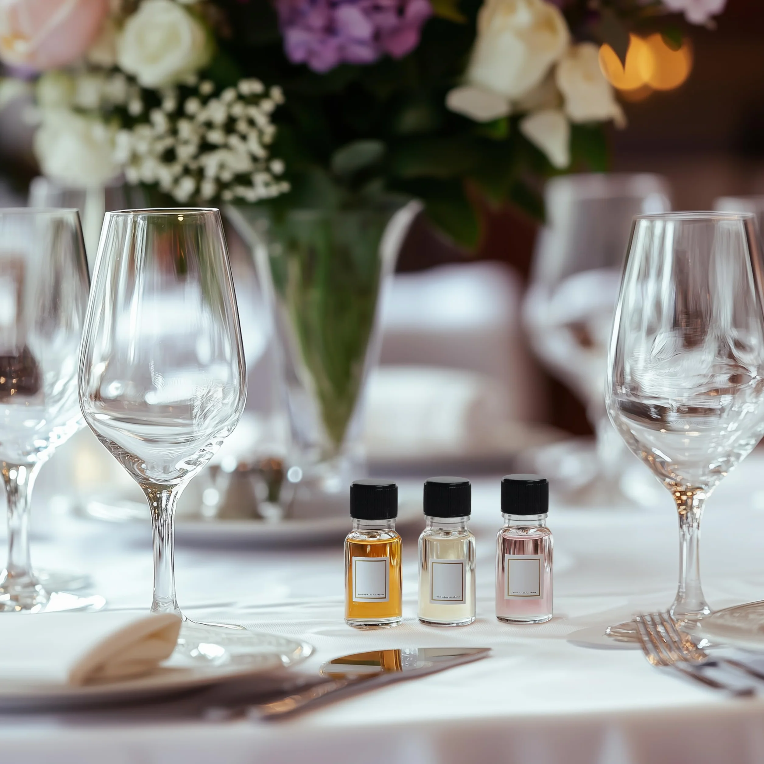 Belle Vous Botellas de Vidrio Transparente 10 ml Pack 24 con Tapa Negra Rosca para Muestras Aceites Esenciales